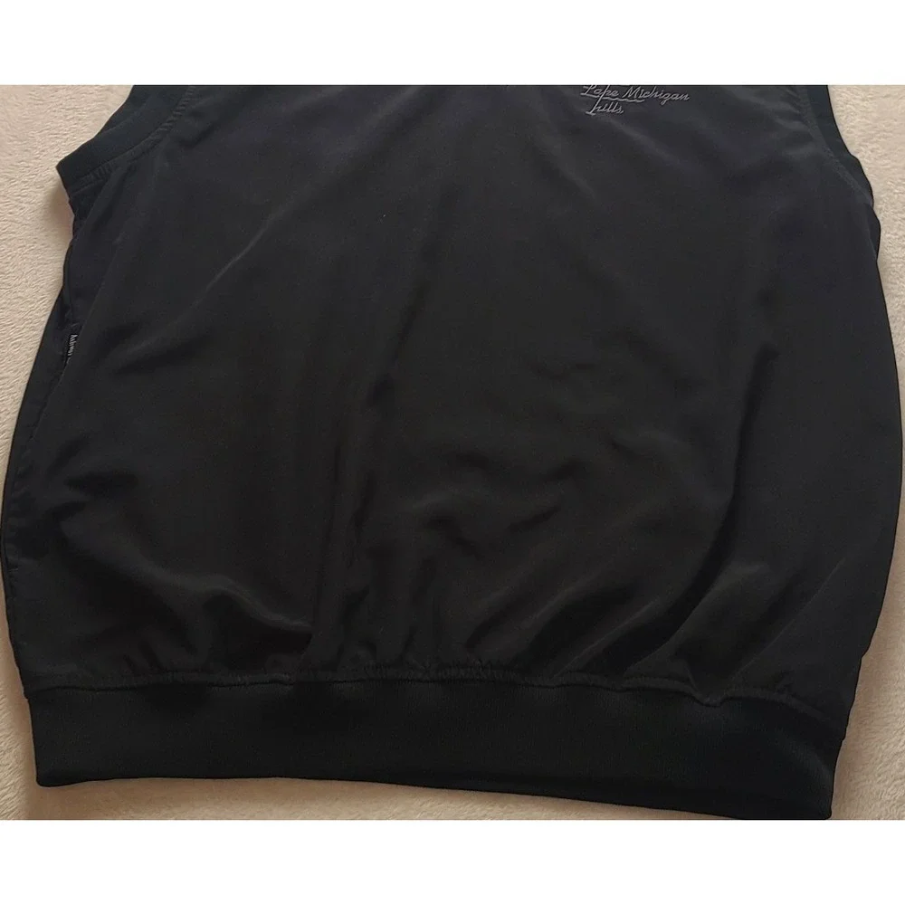 Ashworth Weather‎ Systems Golf Vest Men's L Black Lake Michigan Hills Windshirt